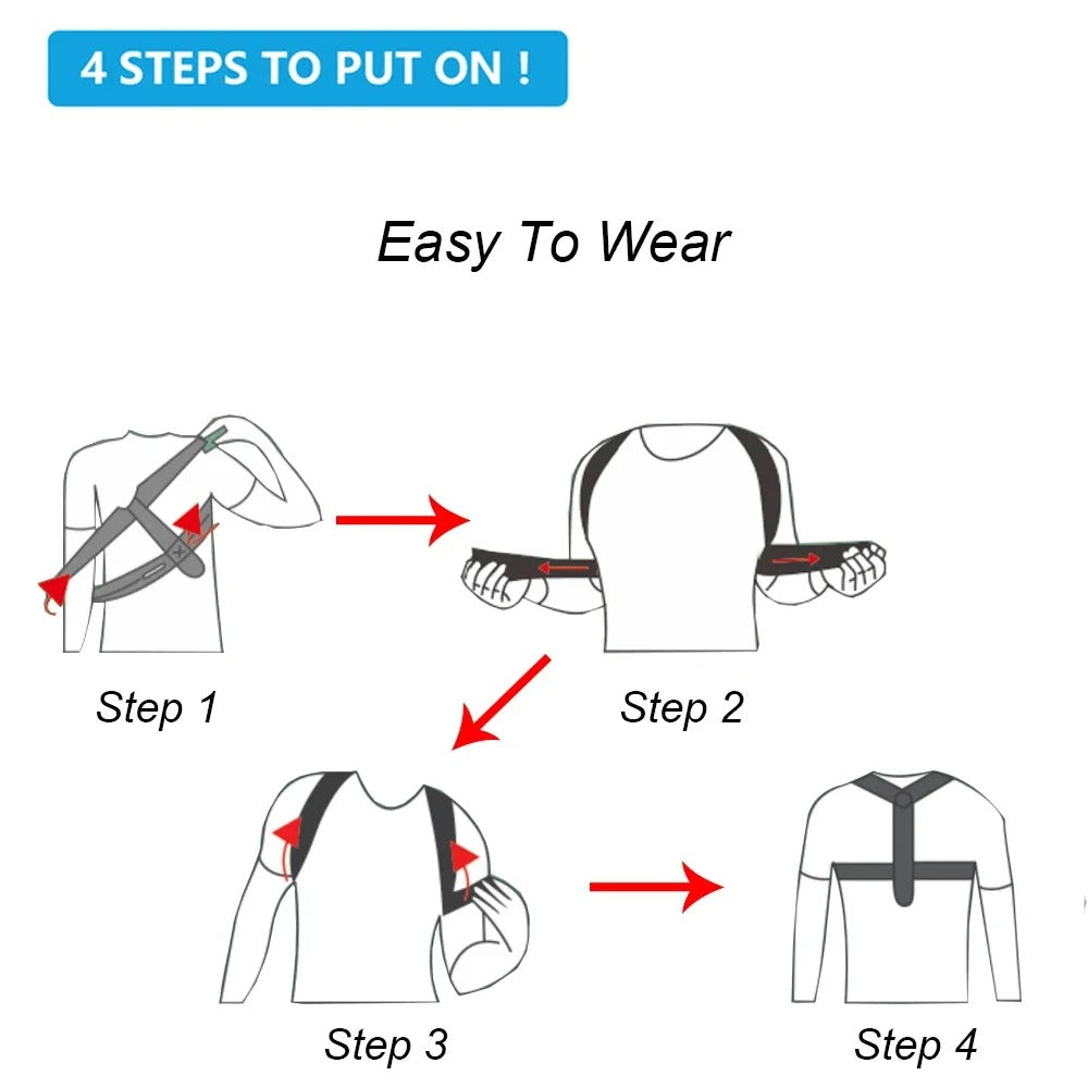 Back Posture Corrector Belt – Adjustable Spine & Shoulder Support for Men & Women