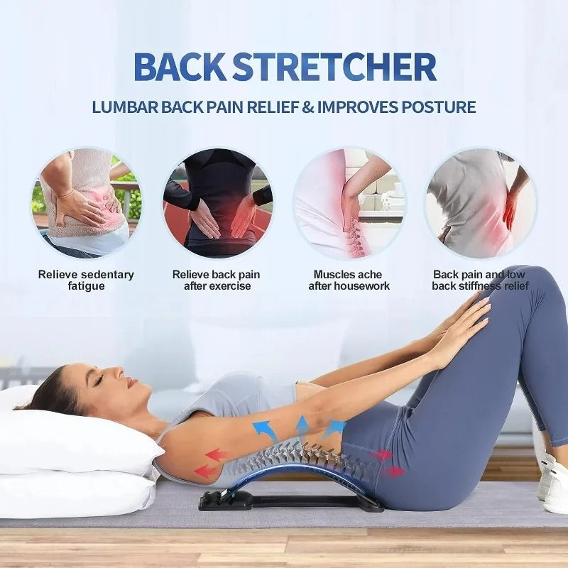 Multi-Level Back Stretcher with Magnetic Therapy – Lumbar & Spine Pain Relief