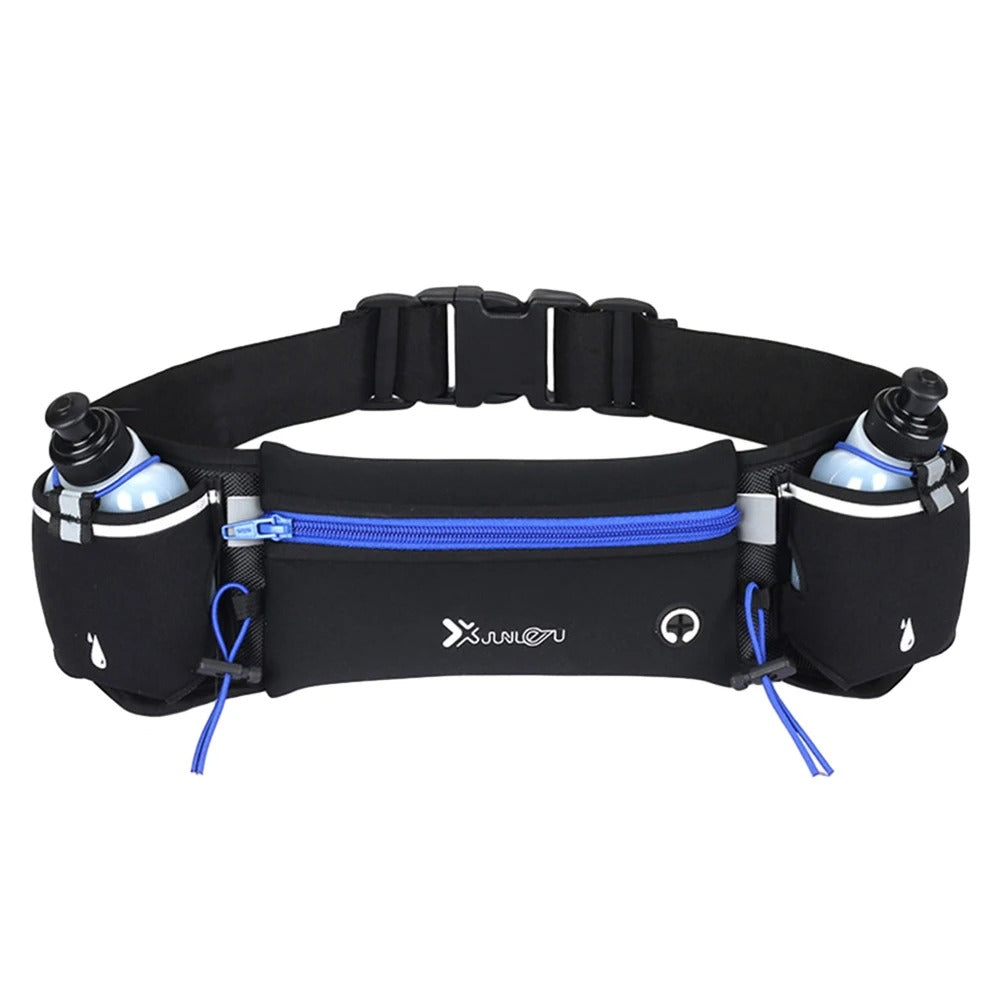 Westfolk™ HydroStride Running Belt – Dual Bottle Waist Pack | Bounce-Free | Reflective | Adventure-Ready Design