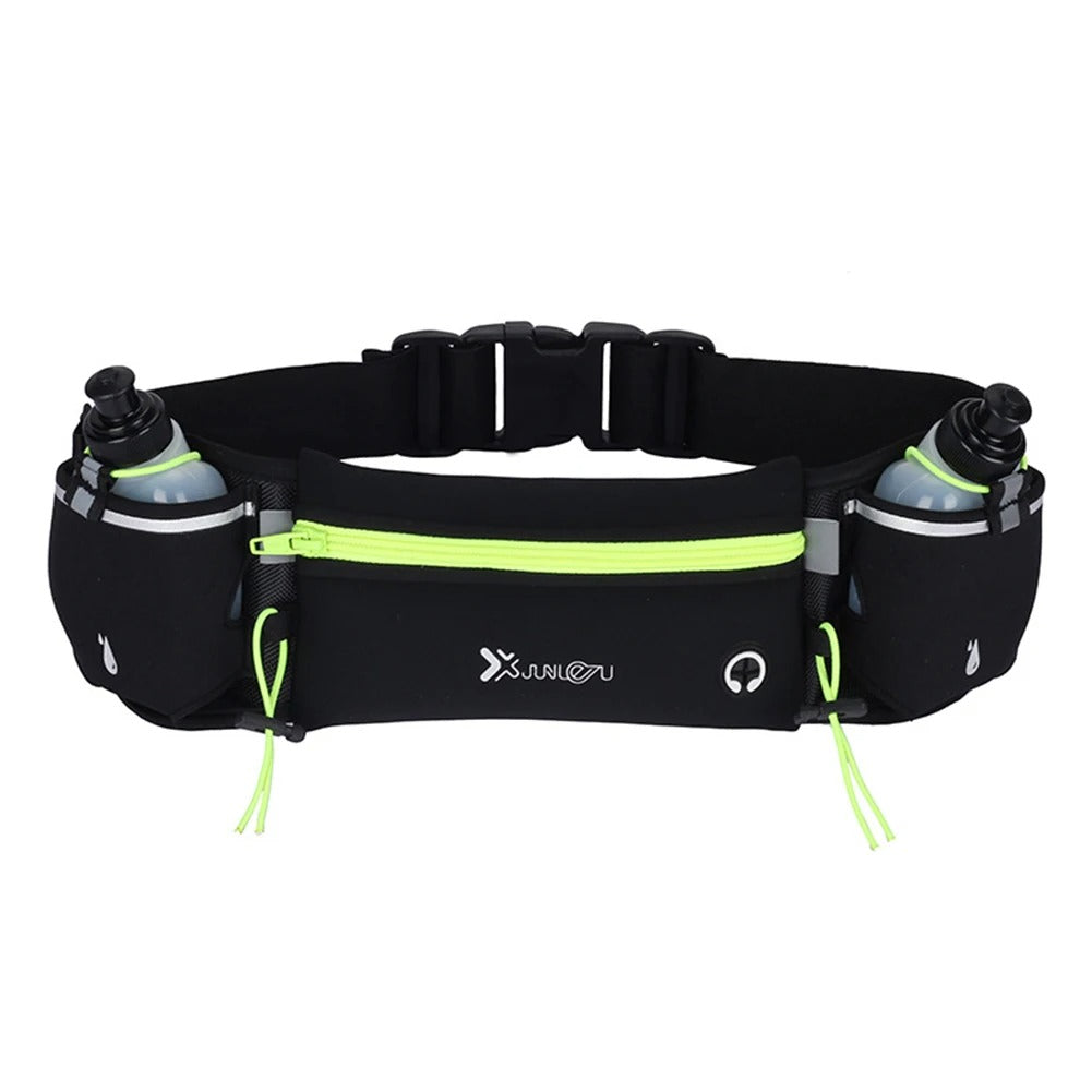 Westfolk™ HydroStride Running Belt – Dual Bottle Waist Pack | Bounce-Free | Reflective | Adventure-Ready Design